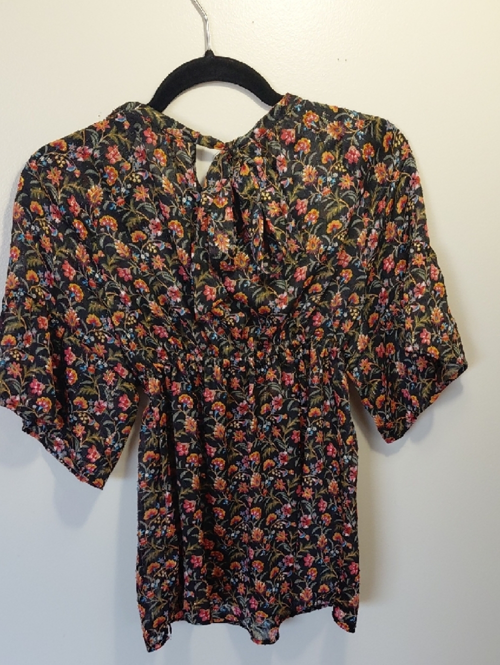 🔴 LOFT Floral Short Flutter Sleeve Blouse - Picture 4 of 11